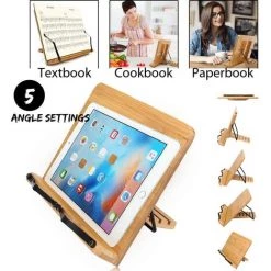 FUIENKO Plateau Support De Livre Réglable, Panneau En Bois Pour Poser Les Livres à La Cuisine Avec Trombone Et Marque-page, Stand De Livre Léger Et Transportable,wooden,Australie 9 FUIENKO Plateau Support De Livre Réglable, Panneau En Bois Pour Poser Les Livres à La Cuisine Avec Trombone Et Marque-page, Stand De Livre Léger Et Transportable,wooden,Australie -Petit rangement Soldes Magasin 68249154 3