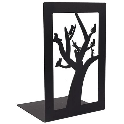 FUIENKO Serre-livres En Métal Creux, Support De Livre Créatif, Design De Motif De Forêt, Cadeau Créatif Décoratif, HX6A,E 3 FUIENKO Serre-livres En Métal Creux, Support De Livre Créatif, Design De Motif De Forêt, Cadeau Créatif Décoratif, HX6A,E