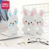 FUIENKO Deli – Support De Livre En Métal Avec Dessin Animé Lapin, 2 Pièces/ensemble, Créatif, Animal, Lapin, Livre, Serre-livres, Déflecteur, Fournitures Scolaires Et De Bureau, Cadeau Pour étudiant,blue -Petit rangement Soldes Magasin 68249423 1