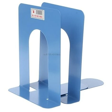 FUIENKO Serre-livres En Métal Style Simple, Support En Fer Antidérapant, Supports De Bureau Pour Livres P9YA,Bleu 3 FUIENKO Serre-livres En Métal Style Simple, Support En Fer Antidérapant, Supports De Bureau Pour Livres P9YA,Bleu