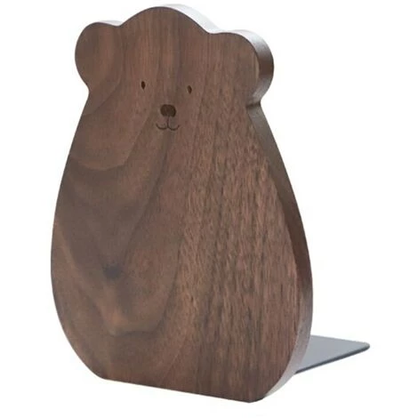 FUIENKO Serre-livres En Bois Robuste Avec Base En Métal, Support D'affichage De Livre De Magazine, Serre-livres De Bureau Pour étudiants Et Enseignants,Beech 4 FUIENKO Serre-livres En Bois Robuste Avec Base En Métal, Support D'affichage De Livre De Magazine, Serre-livres De Bureau Pour étudiants Et Enseignants,Beech – Image 2