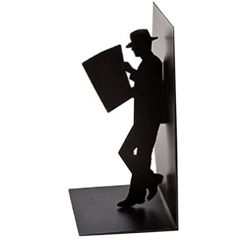 FUIENKO Serre-livres En Fer Antidérapant, Support De Livre De Lecture Rétro, Bouchons Pour étagères, Décor De Table De Bureau, Maison,B 3 FUIENKO Serre-livres En Fer Antidérapant, Support De Livre De Lecture Rétro, Bouchons Pour étagères, Décor De Table De Bureau, Maison,B