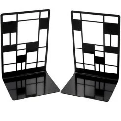 FUIENKO Serre-livres En Métal De Qualité Supérieure, 2 Pièces/paquet, Support De Livre Ajouré, Créatif, Antidérapant, Cadeau,Black 11 FUIENKO Serre-livres En Métal De Qualité Supérieure, 2 Pièces/paquet, Support De Livre Ajouré, Créatif, Antidérapant, Cadeau,Black -Petit rangement Soldes Magasin 68249531 5