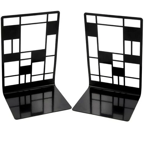 FUIENKO Serre-livres En Métal De Qualité Supérieure, 2 Pièces/paquet, Support De Livre Ajouré, Créatif, Antidérapant, Cadeau,Black 7 FUIENKO Serre-livres En Métal De Qualité Supérieure, 2 Pièces/paquet, Support De Livre Ajouré, Créatif, Antidérapant, Cadeau,Black – Image 5
