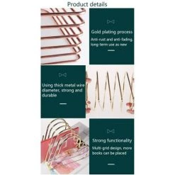 FUIENKO Porte-livre Rétractable En Métal Ajouré, Organisateur De Fichiers Pour Bibliothèque De Qualité Supérieure,Gold 11 FUIENKO Porte-livre Rétractable En Métal Ajouré, Organisateur De Fichiers Pour Bibliothèque De Qualité Supérieure,Gold -Petit rangement Soldes Magasin 68249616 5