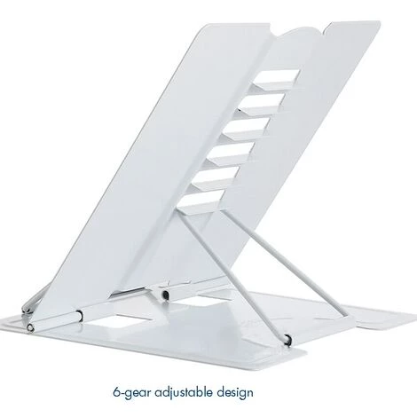FUIENKO Support De Livre En Métal, Porte-livre Réglable à 6 Vitesses Plateau Et Trombones-livre De Cuisine Bureau De Lecture, Supports Pour Manuels Portables 4 FUIENKO Support De Livre En Métal, Porte-livre Réglable à 6 Vitesses Plateau Et Trombones-livre De Cuisine Bureau De Lecture, Supports Pour Manuels Portables – Image 2
