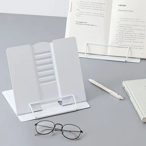 FUIENKO Support De Livre En Métal, Porte-livre Réglable à 6 Vitesses Plateau Et Trombones-livre De Cuisine Bureau De Lecture, Supports Pour Manuels Portables 7 FUIENKO Support De Livre En Métal, Porte-livre Réglable à 6 Vitesses Plateau Et Trombones-livre De Cuisine Bureau De Lecture, Supports Pour Manuels Portables – Image 5