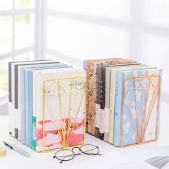 FUIENKO Support De Livre, Support Créatif En Métal En Forme De Diamant, Organisateur De Bureau, étagère De Rangement, 1 Pièce,Gold -Petit rangement Soldes Magasin 68249939 3