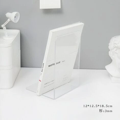 FUIENKO Organisateur De Livres De Bureau En Forme De L, Porte-livre De Bureau, Accessoires De Papeterie Scolaire, Support De Livres,Transparent 3 FUIENKO Organisateur De Livres De Bureau En Forme De L, Porte-livre De Bureau, Accessoires De Papeterie Scolaire, Support De Livres,Transparent