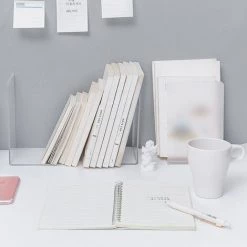 FUIENKO Organisateur De Livres De Bureau En Forme De L, Porte-livre De Bureau, Accessoires De Papeterie Scolaire, Support De Livres,Transparent 9 FUIENKO Organisateur De Livres De Bureau En Forme De L, Porte-livre De Bureau, Accessoires De Papeterie Scolaire, Support De Livres,Transparent -Petit rangement Soldes Magasin 68249952 3