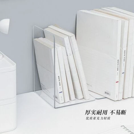 FUIENKO Organisateur De Livres De Bureau En Forme De L, Porte-livre De Bureau, Accessoires De Papeterie Scolaire, Support De Livres,Transparent 6 FUIENKO Organisateur De Livres De Bureau En Forme De L, Porte-livre De Bureau, Accessoires De Papeterie Scolaire, Support De Livres,Transparent – Image 4