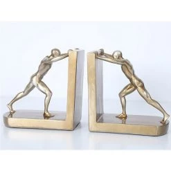 FUIENKO Serre-livres Décoratifs En Résine, 1 Paire, Support De Livre à Pousser Golden Man, Ornement De Bouchon De Livre, Artisanat Pour Armoire De Maison 9 FUIENKO Serre-livres Décoratifs En Résine, 1 Paire, Support De Livre à Pousser Golden Man, Ornement De Bouchon De Livre, Artisanat Pour Armoire De Maison -Petit rangement Soldes Magasin 68250055 3