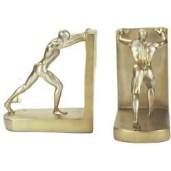 FUIENKO Serre-livres Décoratifs En Résine, 1 Paire, Support De Livre à Pousser Golden Man, Ornement De Bouchon De Livre, Artisanat Pour Armoire De Maison 10 FUIENKO Serre-livres Décoratifs En Résine, 1 Paire, Support De Livre à Pousser Golden Man, Ornement De Bouchon De Livre, Artisanat Pour Armoire De Maison -Petit rangement Soldes Magasin 68250055 4