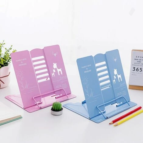 FUIENKO Bibliothèque De Lecture Multifonction Réglable Et Pliable Pour étudiant, Support De Livre De Bureau, Tablette Pour La Lecture,1955pink 7 FUIENKO Bibliothèque De Lecture Multifonction Réglable Et Pliable Pour étudiant, Support De Livre De Bureau, Tablette Pour La Lecture,1955pink – Image 5