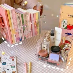 FUIENKO Étagère à Livres En Acrylique Transparent, étagère De Bureau, Organisateur De Serre-livres, Support De Rangement De Papeterie Pour étudiant, Support De Livre Et De Magazine,A1 -Petit rangement Soldes Magasin 68250175 5