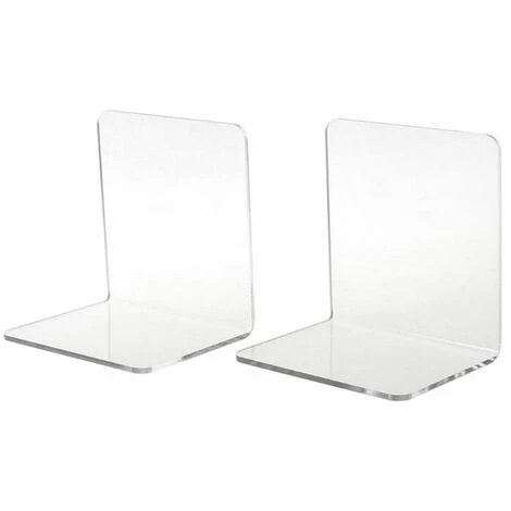FUIENKO Serre-livres En L Transparents En Acrylique, Organisateur De Table, Pupitre, Support De Livre, Papeterie Scolaire, Accessoires De Bureau, 2 Pièces,Clear 3 FUIENKO Serre-livres En L Transparents En Acrylique, Organisateur De Table, Pupitre, Support De Livre, Papeterie Scolaire, Accessoires De Bureau, 2 Pièces,Clear