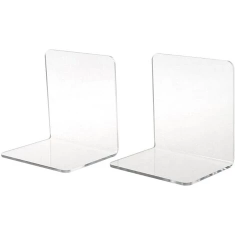 FUIENKO Serre-livres En L Transparents En Acrylique, Organisateur De Table, Pupitre, Support De Livre, Papeterie Scolaire, Accessoires De Bureau, 2 Pièces,Clear 7 FUIENKO Serre-livres En L Transparents En Acrylique, Organisateur De Table, Pupitre, Support De Livre, Papeterie Scolaire, Accessoires De Bureau, 2 Pièces,Clear – Image 5