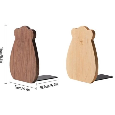 FUIENKO Support Antidérapant En Bois Pour Serre-livres, Petit Ours, Pour Livres Lourds, Décorations De Bureau K1KF,as The Shown 6 FUIENKO Support Antidérapant En Bois Pour Serre-livres, Petit Ours, Pour Livres Lourds, Décorations De Bureau K1KF,as The Shown – Image 4