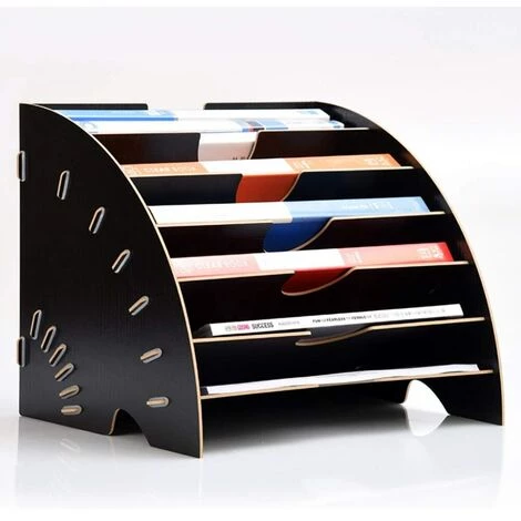 FUIENKO Étagère à Livres En Bois Multi-niveaux, étagère De Bureau Pour Boîte De Rangement De Bureau A4 Porte-fichiers, étagère De Rangement Pour Fournitures De Bureau,Beign 6 FUIENKO Étagère à Livres En Bois Multi-niveaux, étagère De Bureau Pour Boîte De Rangement De Bureau A4 Porte-fichiers, étagère De Rangement Pour Fournitures De Bureau,Beign – Image 4