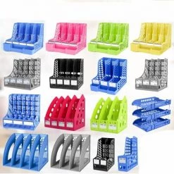 FUIENKO Support De Bureau Pour Documents, Plateau En Plastique, Support De Rangement Pour Livres Magzine, Organisateur De Fichiers, étagère,C -Petit rangement Soldes Magasin 68250822 2