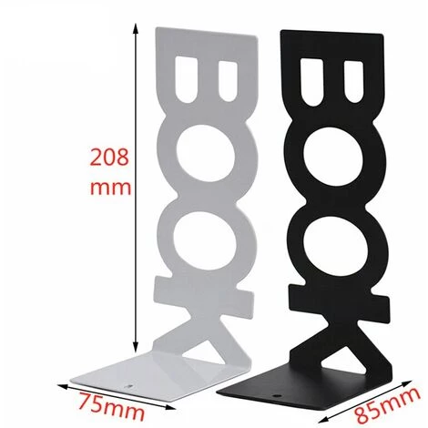 FUIENKO Paire De Serre-livres Pour Bibliothèque, Support De Livre D'école, Déflecteur De Livres, De Lettres, étagère De Bureau, 208x75x85mm, 1 Paire,WHITE 6 FUIENKO Paire De Serre-livres Pour Bibliothèque, Support De Livre D'école, Déflecteur De Livres, De Lettres, étagère De Bureau, 208x75x85mm, 1 Paire,WHITE – Image 4