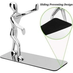 FUIENKO Serre-livres Kung Fu Man Robustes Et Antidérapants En Forme D'humanoïde, Pour La Maison, Le Bureau, La Bibliothèque Et L'école, Serre-livres Décoratifs (argent),YELLOW -Petit rangement Soldes Magasin 68250866 3