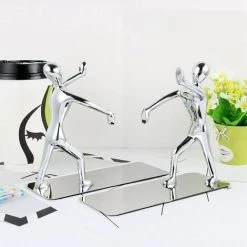 FUIENKO Serre-livres Kung Fu Man Robustes Et Antidérapants En Forme D'humanoïde, Pour La Maison, Le Bureau, La Bibliothèque Et L'école, Serre-livres Décoratifs (argent),YELLOW -Petit rangement Soldes Magasin 68250866 4