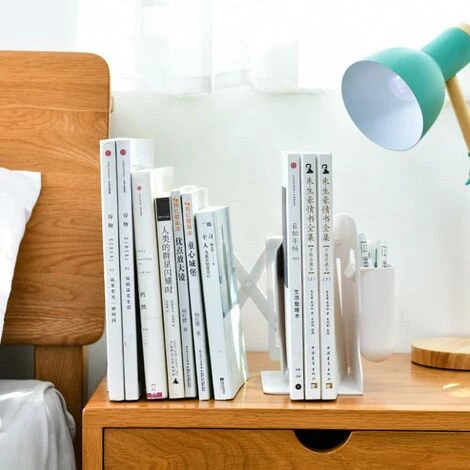 FUIENKO Bibliothèque Extensible Avec Porte-stylo, étagère De Bureau Pliable Et De Rangement, Support De Livre Extensible Créatif,Gray Pen Holder 5 FUIENKO Bibliothèque Extensible Avec Porte-stylo, étagère De Bureau Pliable Et De Rangement, Support De Livre Extensible Créatif,Gray Pen Holder – Image 3