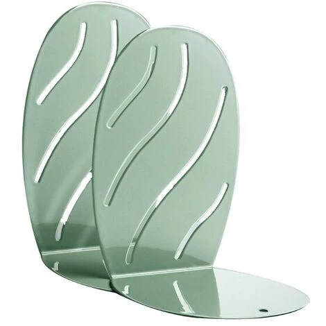 FUIENKO Serre-livres Décoratifs En Métal, 2 Kits, Supports Antidérapants, Bouchons De Livre, Tampon En Caoutchouc Anti-rayures, Support Fin Pour étagère à Livres,Light Green 3 FUIENKO Serre-livres Décoratifs En Métal, 2 Kits, Supports Antidérapants, Bouchons De Livre, Tampon En Caoutchouc Anti-rayures, Support Fin Pour étagère à Livres,Light Green