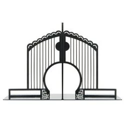 FUIENKO Serre-livres Créatif En Fer Noir, 2 Styles, Nouveau, Antique Chinois, Architecture, Fournitures Scolaires, De Bureau,B