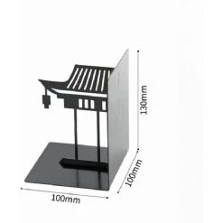 FUIENKO Serre-livres Créatif En Fer Noir, 2 Styles, Nouveau, Antique Chinois, Architecture, Fournitures Scolaires, De Bureau,B 11 FUIENKO Serre-livres Créatif En Fer Noir, 2 Styles, Nouveau, Antique Chinois, Architecture, Fournitures Scolaires, De Bureau,B -Petit rangement Soldes Magasin 68251000 5