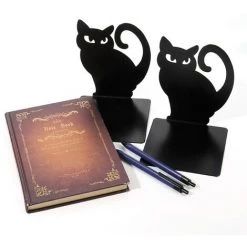 FUIENKO Serre-livres En Métal Creux Pour La Maison Et Le Bureau, Ensemble De Serre-livres Pour Chaton Persan, Bouchons De Livres Décoratifs Pour La Maison -Petit rangement Soldes Magasin 68251021 4