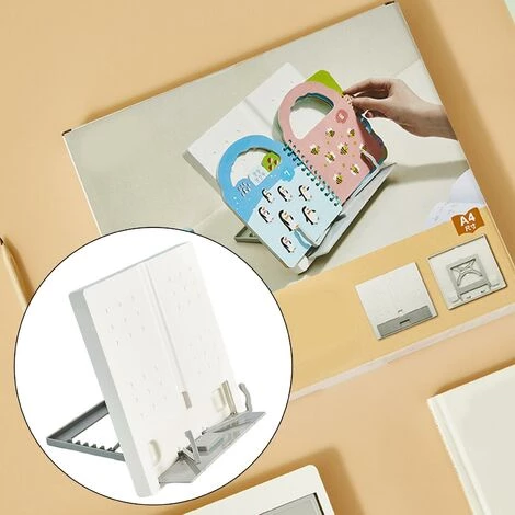FUIENKO Support De Livre Portable Réglable, Support De Lecture De Bureau, Mains Libres, Pour Manuels, Carnet De Notes, Livre De Cuisine 6 FUIENKO Support De Livre Portable Réglable, Support De Lecture De Bureau, Mains Libres, Pour Manuels, Carnet De Notes, Livre De Cuisine – Image 4