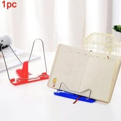 FUIENKO Cadre De Lecture, Serre-livres, Support De Livre, Bibliothèque, Bureau, Portable, Pliable, Support Réglable Pour La Maison, Feuilles De Musique Légères,Bleu -Petit rangement Soldes Magasin 68251091 5