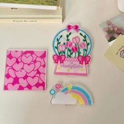 FUIENKO Kawaii – Boîte De Rangement De Bureau Multifonctionnelle En Forme De Tulipe, Organisateur De Livres, Support De Serre-livres, Boîte De Rangement De Bureau, Papeterie Scolaire,A -Petit rangement Soldes Magasin 68251126 4