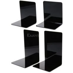 FUIENKO Serre-livres En Acrylique Noir En Forme De L, 2 Pièces, Organisateur De Bureau, Support De Livre, Accessoires De Papeterie Scolaire Et De Bureau,S -Petit rangement Soldes Magasin 68251260 4