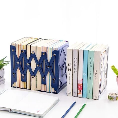 FUIENKO Support De Livre Rétractable Télescopique En Métal, 1 Pièce, étagère Pour Serre-livres, Organisateur De Livres,WHITE 5 FUIENKO Support De Livre Rétractable Télescopique En Métal, 1 Pièce, étagère Pour Serre-livres, Organisateur De Livres,WHITE – Image 3