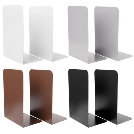 FUIENKO Organisateur De Livres En Métal D5QC, 1 Paire De Serre-livres En Métal, Bureau, Maison, étagère, Support De Rangement, Fin De Livre,Black 7 FUIENKO Organisateur De Livres En Métal D5QC, 1 Paire De Serre-livres En Métal, Bureau, Maison, étagère, Support De Rangement, Fin De Livre,Black – Image 5