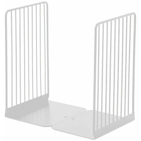 FUIENKO Support De Livre En Fer Simple, 11 Paires De Serre-livres, Support De Bureau Antidérapant, étagère, Organisateur De Magazines De Bureau,White 3 FUIENKO Support De Livre En Fer Simple, 11 Paires De Serre-livres, Support De Bureau Antidérapant, étagère, Organisateur De Magazines De Bureau,White