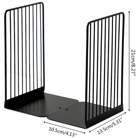 FUIENKO Support De Livre En Fer Simple, 11 Paires De Serre-livres, Support De Bureau Antidérapant, étagère, Organisateur De Magazines De Bureau,White 4 FUIENKO Support De Livre En Fer Simple, 11 Paires De Serre-livres, Support De Bureau Antidérapant, étagère, Organisateur De Magazines De Bureau,White – Image 2