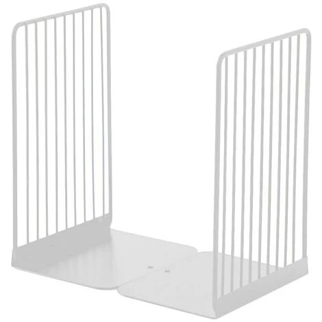 FUIENKO Support De Livre En Fer Simple, 11 Paires De Serre-livres, Support De Bureau Antidérapant, étagère, Organisateur De Magazines De Bureau,White 5 FUIENKO Support De Livre En Fer Simple, 11 Paires De Serre-livres, Support De Bureau Antidérapant, étagère, Organisateur De Magazines De Bureau,White – Image 3