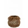 LANADECO Panier Tressé Rond En Feuilles De Bananier Naturel - Naturel -Petit rangement Soldes Magasin 68268441 1