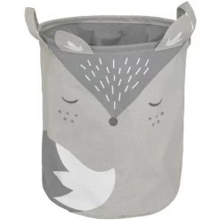 HOMEMAISON Sac De Rangement Rond Renard Gris Ø 32 Cm - Gris