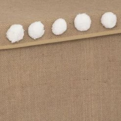 HOMEMAISON Coffre à Jouets En Intissé Et Pompons Marron 36 X 36 X H. 57 Cm - Marron -Petit rangement Soldes Magasin 68274662 3