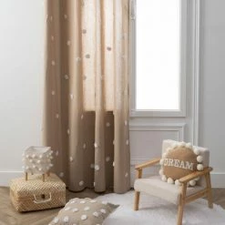 HOMEMAISON Coffre à Jouets En Intissé Et Pompons Marron 36 X 36 X H. 57 Cm - Marron -Petit rangement Soldes Magasin 68274662 4