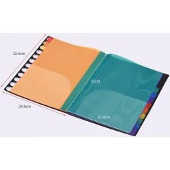 ASUPERMALL Classeur Extensible A4 Classeur Organiseur De Fichiers Avec Cordon élastique 24 Poches Format Lettre Pour Documents Papier Certificat Bureau à Domicile Fournitures De Papeterie Scolaire -Petit rangement Soldes Magasin 68312915 3