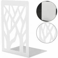 Paire De Porte-livre En Métal Blanc Support De Livre Plaque De Livre Papeterie HANBING 11 Paire De Porte-livre En Métal Blanc Support De Livre Plaque De Livre Papeterie HANBING -Petit rangement Soldes Magasin 68326531 5