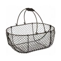 AUBRY GASPARD PANIER GRILLAGE VIEILLI ANSES MOBILES 37X25X14-30