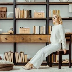 RELAXDAYS 2x Paniers Rangement En Bambou, Corbeille, HxLxP : 16,5 X 32 X 35 Cm, Panière Avec Poignée, 15 L Par Boîte, Nature -Petit rangement Soldes Magasin 68587877 3