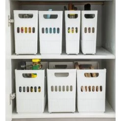 CSPARKV Boîte De Rangement De Cuisine Boîte De Rangement De Dossier De Bureau Poignée Panier De Rangement De Poulie Blanc Grand 11 CSPARKV Boîte De Rangement De Cuisine Boîte De Rangement De Dossier De Bureau Poignée Panier De Rangement De Poulie Blanc Grand -Petit rangement Soldes Magasin 68618469 5